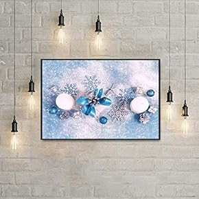 Framed Canvas Home Artwork Decoration Merry Christmas Canvas Wall Art for Living Room, Bedroom - 16x24 inches