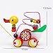DOUYYE Wooden Duck Trailer Around Beads Educational Game Toys for Boy Girl ,Birthday Gift Toy for Age 1 2 3 4 5 Years Old and Up Kid Children Baby Toddler