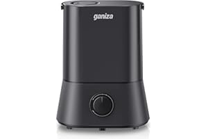 Humidifiers for Bedroom Large Room, 4L Cool Mist Humidifiers for Home, GANIZA 50H Air Vaporizer Humidifier, Ultrasonic Quiet Humidifiers for Kids, Baby, Plants, Filterless Humidifier Easy to Clean