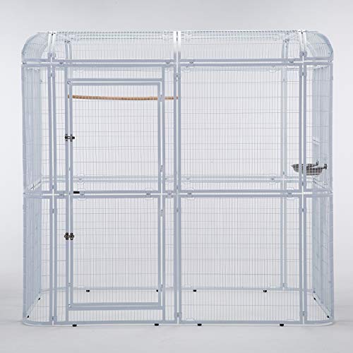 Sliverylake Large Bird Cage Birdcages Parrot Cockatiel Cockatoo Macaw Parakeet Finches Walk in Bird Aviary