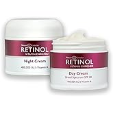 LIVAURA Retinol Anti-Aging, Vitamin Enriched Night Cream & Day Cream - Your 24 HOUR skincare duo that works day and night to give you younger-looking skin, 1 Ounce Each