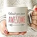 MAUAG Inspirational Mug - Unleash Inner Awesome Funny Quote Ceramic Coffee Cup White, 14 Oz
