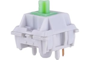 KiiBOOM Flick Linear Mechanical Switch Set, 43gf, Pre-Lubed, 5-Pin Creamy Switches, 35 Pieces for Mechanical Gaming Keyboard, with LY Stem, PC+Nylon Housing, Compatible with MX Keycaps