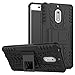 Nokia 6 Case,Mustaner Dual Layer Shock-Absorption Armor Cover Full-body Protective Case with Kickstand Combo PC+TPU Back for Nokia 6 (Black)