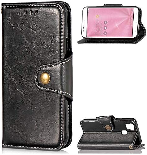 Banath PU Leather Case Asus ZenFone 3 Zoom ZE553KL, Flip Wallet Case with [Credit Card Slot][Drop Resistance][Magnetic Closure] Protective Cover for Asus ZenFone 3 Zoom ZE553KL Black