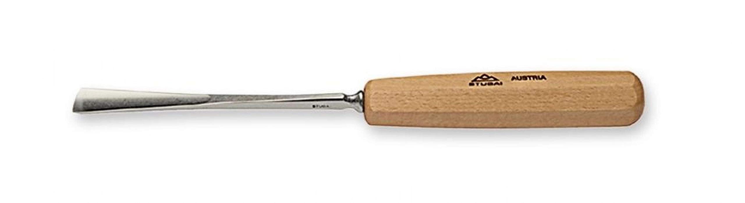 Stubai 550608 Type 6 Long/Polished Wood Carving Chisel, Grey/Beige, 8 mm