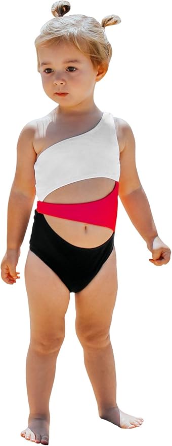 Amazon CUPSHE One Shoulder Cutout One Piece Swimsuit For Toddler 
