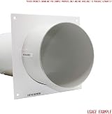 Kair 150mm 6 Inch Round Ducting Wall Plate - UK Made Ventilation Vent Cover view 3