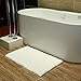KMAT 20x32 Inch White Bath Mat Soft Shaggy Bathroom Rugs Non-Slip Rubber Shower Rugs Luxury Microfiber Washable Bath Rug for Floor Bathroom Bedroom Living Room