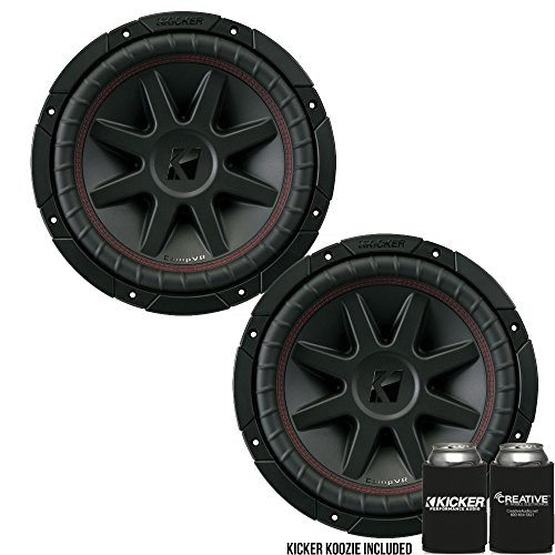 KICKER CVR10 CompVR 10-Inch  Subwoofer, 4-Ohm DVC Bundle