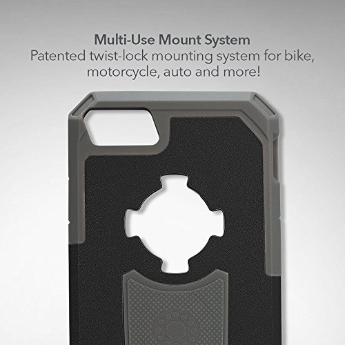 Rokform iPhone 6/6s Rugged Series Military Grade Magnetic Protective Phone Case with twist lock & universal magnetic car mount (Black/Gun Metal) 302243