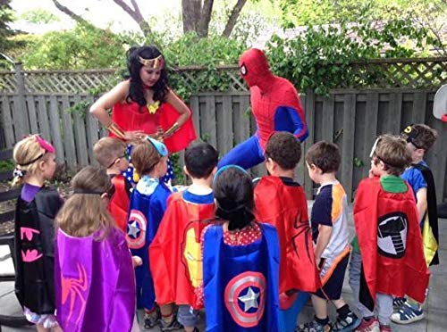 6 Kids+Cartoon+Hero+Capes+Halloween