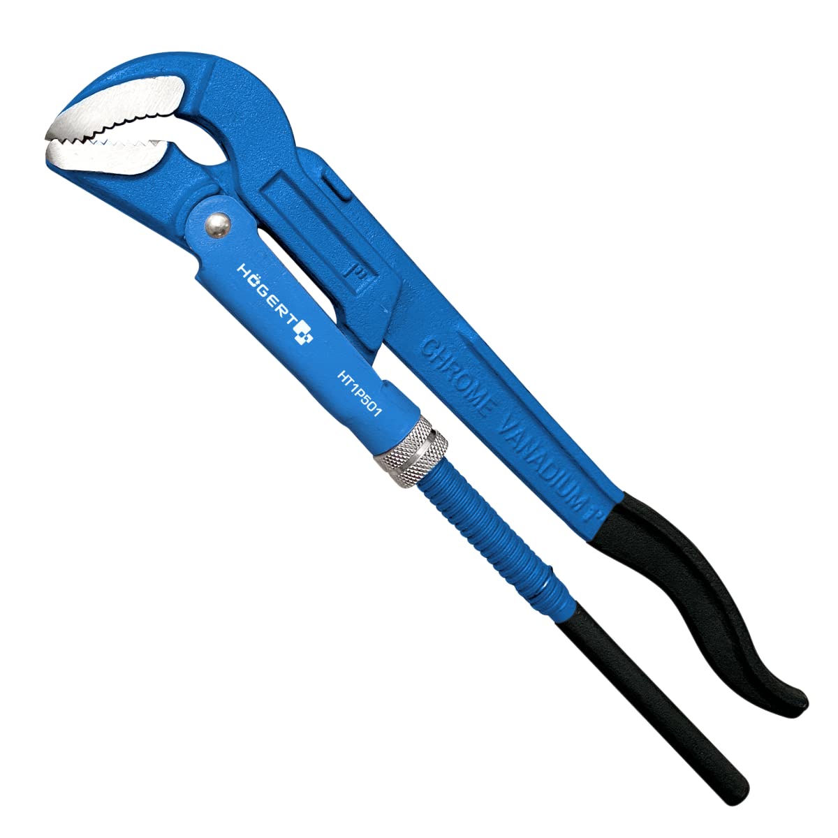 Högert Technik - 320 mm / 1 inch Adjustable Pipe Wrench - Chrome Vanadium Steel