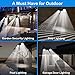 Solar Lights Outdoor Motion Sensor，Hallomall Solar Security Lights with Dual Head Spotlights 30 LED Waterproof 360-Degree Rotatable Solar Motion Lights outdoor for Yard Garden Garage Patio Porch-1Pack