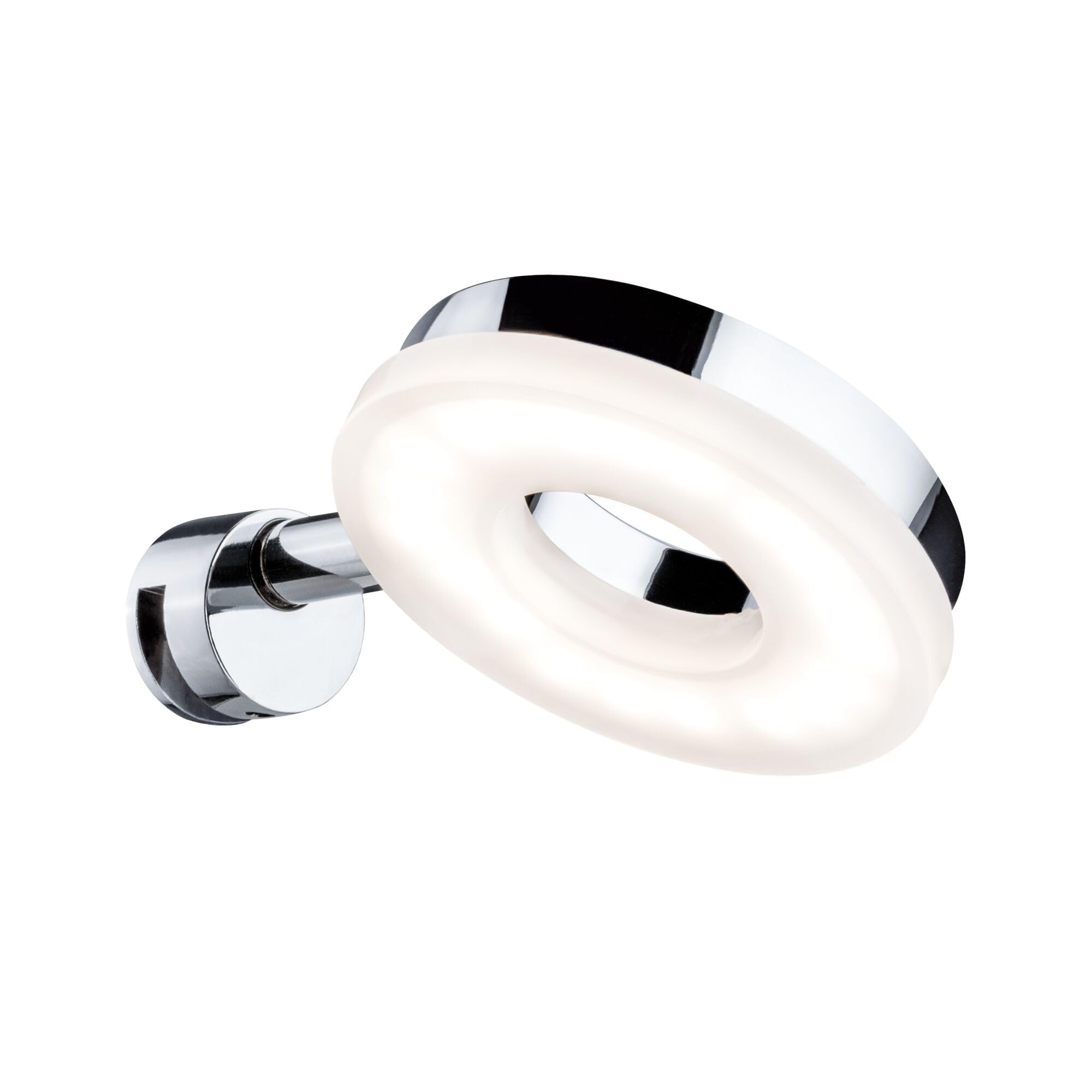 Paulmann 70881 Becrux LED Mirror luminaire incl. 1x4-watt Wall lamp Chrome Wall luminaire Metal, Plastic Bathroom lamp 3000 K