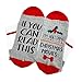 Dealswin Women Watching Christmas Movies Socks, If You Can Read This Funny Dress Socks, Novelty Socks Gift for Women Red