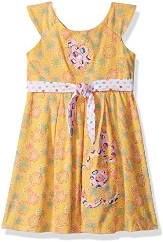 Jelly The Pug Little Girls' Spring in Paris Floral Alex Dress, Multi, 5