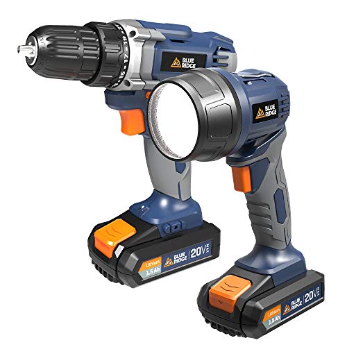 Blue Ridge BR1701U 20V MAX Cordless Drill Driver and Work light combo