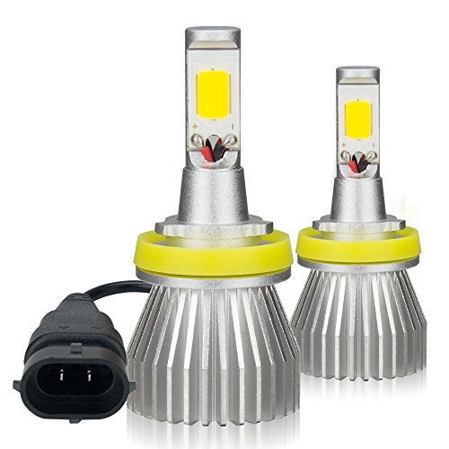 ZDATT LED Headlight H8 H9 H11 Fog Light Headlights Bulbs Extra Strobe Flashing Mode Car Truck 3000LM Super Bright Yellow Fog Lamp Replacement Waterproof Light (Pack of 2)