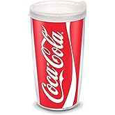 Tervis Coca-Cola - Coke Can Tumbler with Wrap and Frosted Lid 16oz, Clear