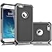 Tekcoo iPhone 6S Case, iPhone 6 Sturdy Case,[Tmajor] for iPhone 6 / 6S (4.7 INCH) Case Shock Absorbing Impact Defender Slim Cover Shell w/Plastic Outer & Rubber Silicone Inner [Gray/Black]