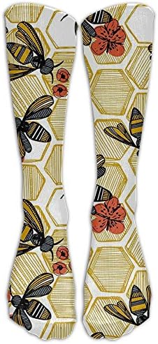 Bees Soft Elasticity Fun Men Women Knee Compression Socks Knee Socks For Running
