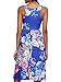 ECOWISH Womens Summer Floral Print Racerback Sleeveless Midi Casual Dress, BLUE, XLARGE