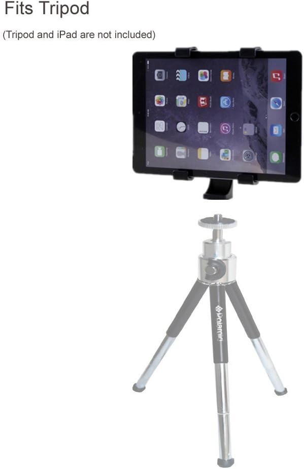 Vastar iPad Tripod Mount Universal Tablet Tripod Holder Adapter for iPad, iPad Air 2,iPad Mini,Samsung Galaxy Tab,Tab Pro,Tab S, Microsoft Surface,Google Nexus,Selfie Stick,Monopod,ipad Pro 10.5