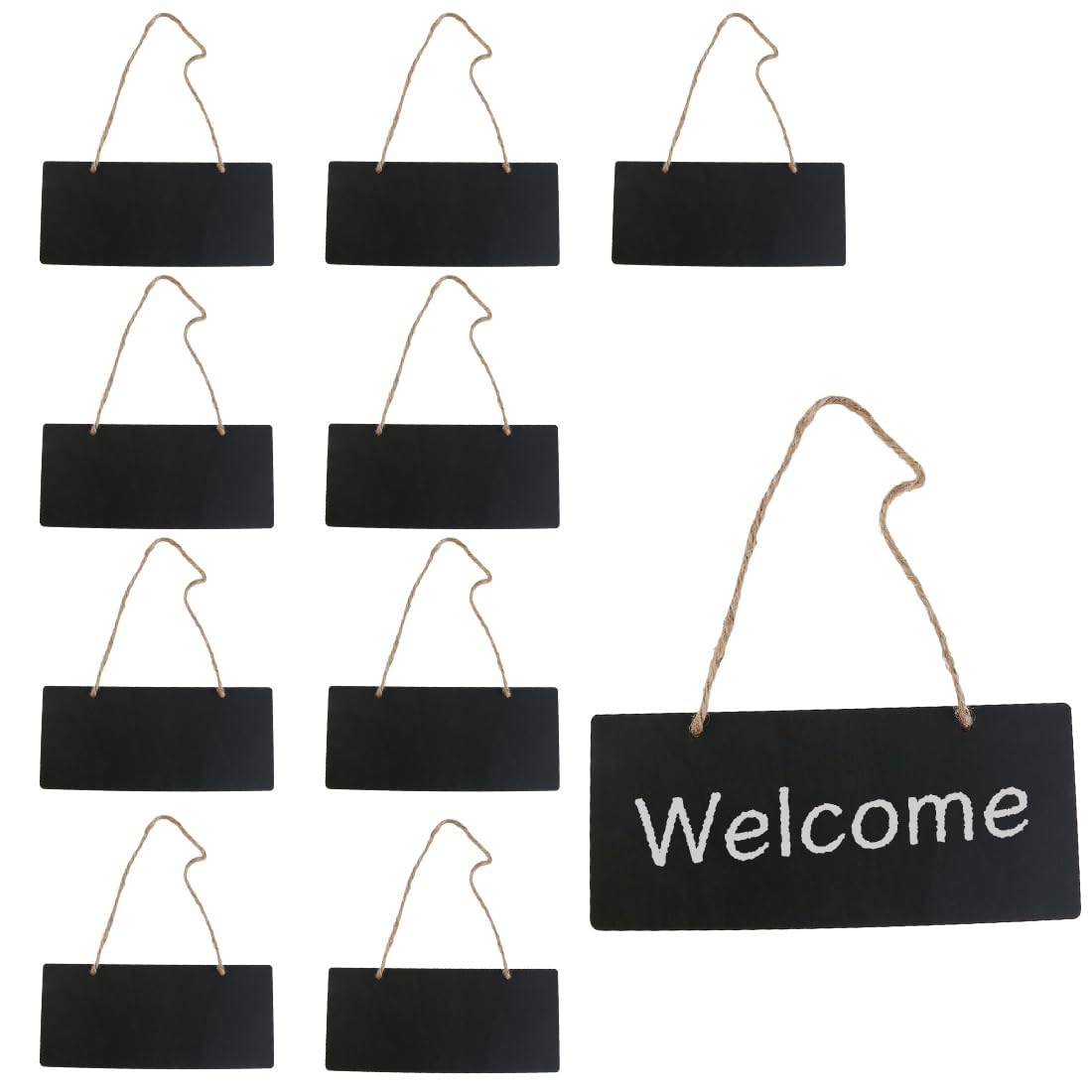 Ncheli 10 pcs Mini Chalkboard,Rectangle Chalkboards Small Blackboard Mini Chalk Boards Small Wood Rectangle Blackboard Message Memo Board Chalkboard Tags Wooden Chalkboard