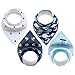 Bandana Bibs For Boys | 4 Pack | Absorbent Organic Cotton | Baby Bandana Drool Bibs Boy Pack by WZ Products