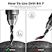 Werkzeug Countersink drill bit Set, Wood Drill Bit Set with One Hex-Key, High Carbon Steel Smart Drill Bit for Woodworking Adjustable Carpentry Reamer Plated (7 PCS)