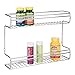 InterDesign Classico 2-Shelf Wall Mount Spice Organizer Rack for Kitchen Storage - Chrome