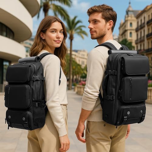 Mochila Reforçada com Compartimentos para Notebook e Tablet – Resistente à Água, USB, Engate de Mala – Masculina e Feminina para Viagem, Trabalho e Dia a Dia
