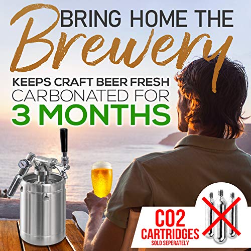 Pressurized-Beer-Mini-Keg-System-64oz-Stainless-Steel-Growler-Tap-Portable-Mini-Keg-Dispenser-Kegerator-Kit-Co2-Pressure-Regulator-Keeps-Carbonation-for-Craft-Beer-Draft-and-Homebrew-NutriChef