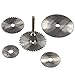 BABAN 5pcs HSS Saw Blades Rotary Tool Circular Saw Blade Mandrel fit Dremel W/ Shank