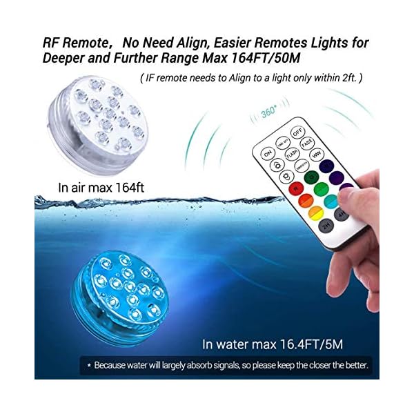 Waterproof-Underwater-Light-ALED-LIGHT-Hot-Tub-Lights-3-Pack-13-LEDs-RGB-Submersible-Pool-Lights-with-SuckersRemote-Control-Bath-Spa-Lights-for-Swimming-Pool-Fish-Tank-Tub-Decoration ALED LIGHT Bath Hot Tub Lights, 13 LEDs RGB Submersible Pool Lights with Suckers/Remote Control Bath Spa Pond Lights for…