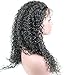 Dreambeauty 13X4 Lace Front Human Hair Wig Deep Curly 100% Brazilian Virgin Remy Human Hair Glueless Lace Front Wig with Baby Hair for Black Women Natural Black Color 16 inch