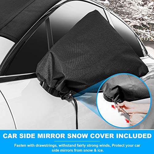 CHERYLON Car Windshield Snow Cover with Side Mirror Covers for Most