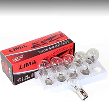 10 x (Stück) bay15d Lampe Lima P21/5W 21 Watt + 5 Watt 12V Auto Glühbirne OVP
