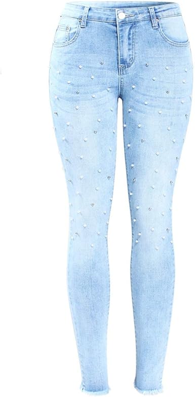 jeans with pearls