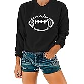 NEXLOMOS Women Crewneck Long Sleeve Football Game Day Sweatshirts