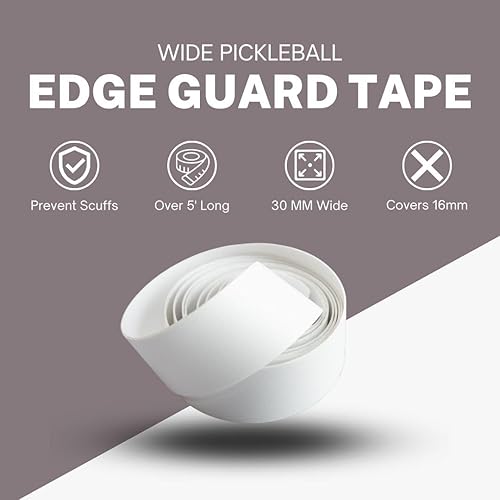 Pickleball Paddle Edge Guard Tape Perfect Fit Pickle Ball Paddle Edge Protection Tape No Wrinkling White Standard Width - View #10