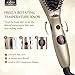 Anjou Hair Straightener Brush with Moroccan Oil Hair Treatment and Anion Hair Care (Adjustable Temperature Setting, Max 446℉ for All Hair Types, Auto Lock/Shutoff)