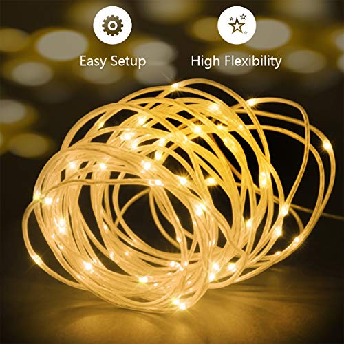66ft Ultra-Thin LED Rope Lights Outdoor String Lights with 200 LEDs, 16