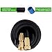 Tespressolife Strongest Flexible Garden Hose Expandable Stretch Hosepipe Comes with 9-Setting Spray Nozzle for All Watering Needs, Black
