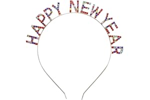 Gosuoa Happy New Year Headbands for Women - Rhinestone New Years Eve Hair Accessories
