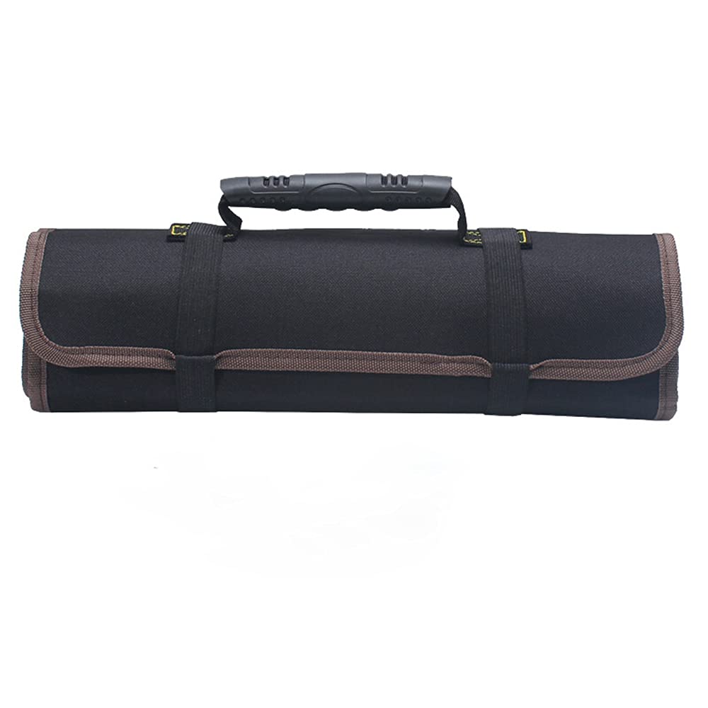 Maizoon Tool Bag,Electricians Mechanics Roll Portable Canvas Storage Bag,Thick and Wear-Resistant,UH01 Black