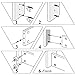 TOVOT 20 Pack Furniture Connecting Fittings w/Pre-Inserted Nuts & Dowels for Cabinet Drawer （12 mm x 15 mm (L x D) ）