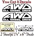 2 AWD All Wheel Drive SUBARU Decals STI Impreza WRX Vinyl Window Bumper Stickers (White Wording)
