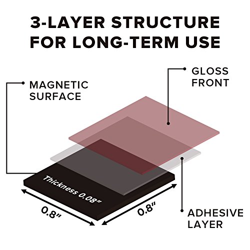 image for X-bet MAGNET 95 Magnetic Squares, Rectangles and Circles with Self Adh